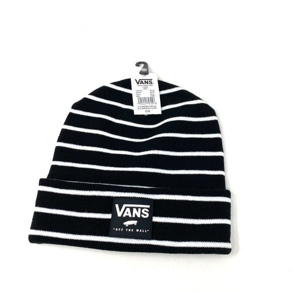 Vans MN Breaking Curf Beanie Black White Skateboarding Hat Women Men VN0A5GUV2UC - Picture 3 of 8